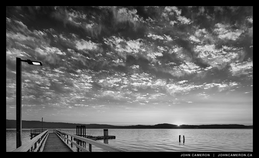 Morning sky at Fernwood Pier, Salt Spring Island