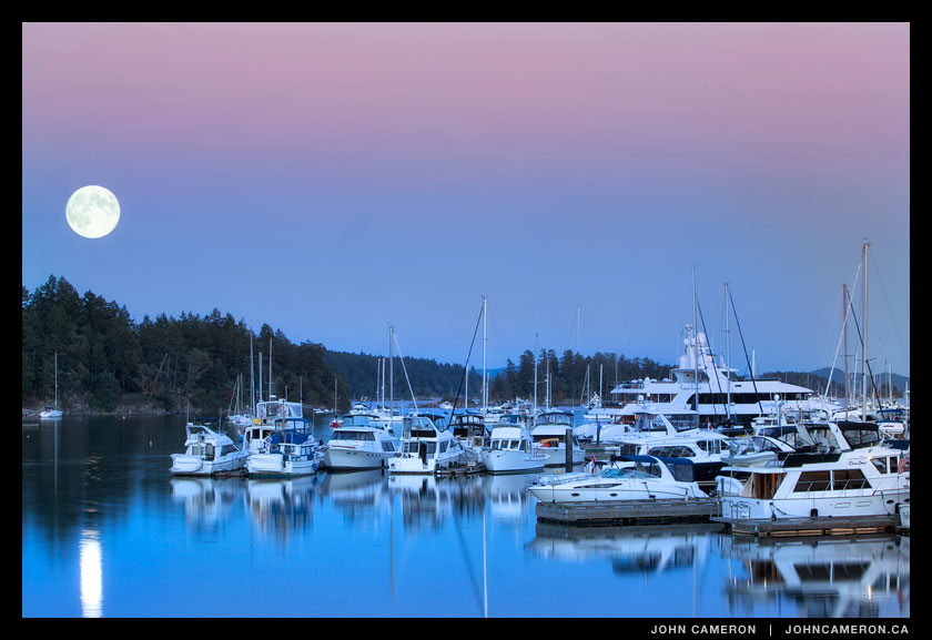 Blue Moon over Salt Spring Island