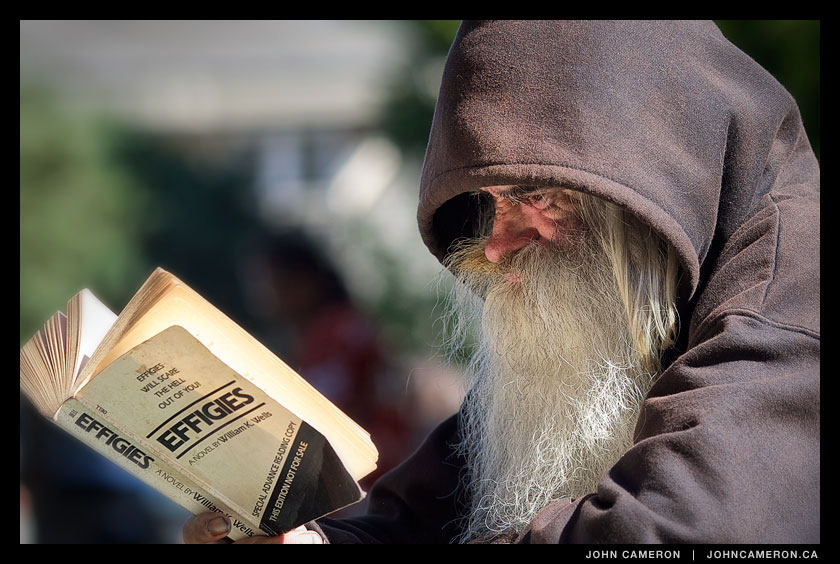 Reading in the park at the Salt Spring Saturday Market