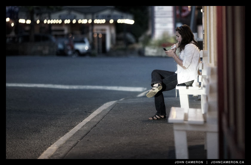 Ice Cream and Cell Phone in Ganges