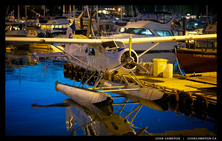 Saltspring Air Beaver at Night in Ganges