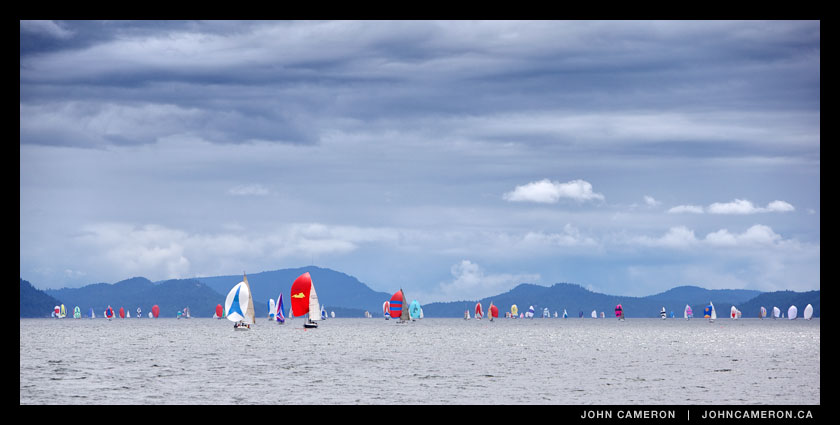 Second wave of spinnakers on Trincomali Channel