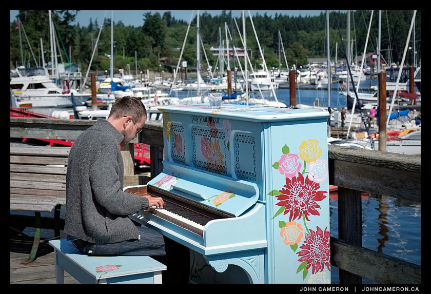 piano on salt spring waterfront