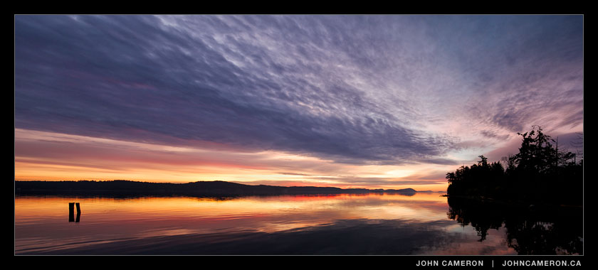 late summer sunrise on saltspring