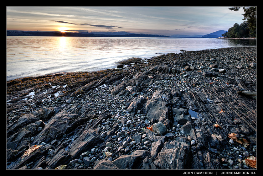 rocky beach on the west side of Salt Spring Island