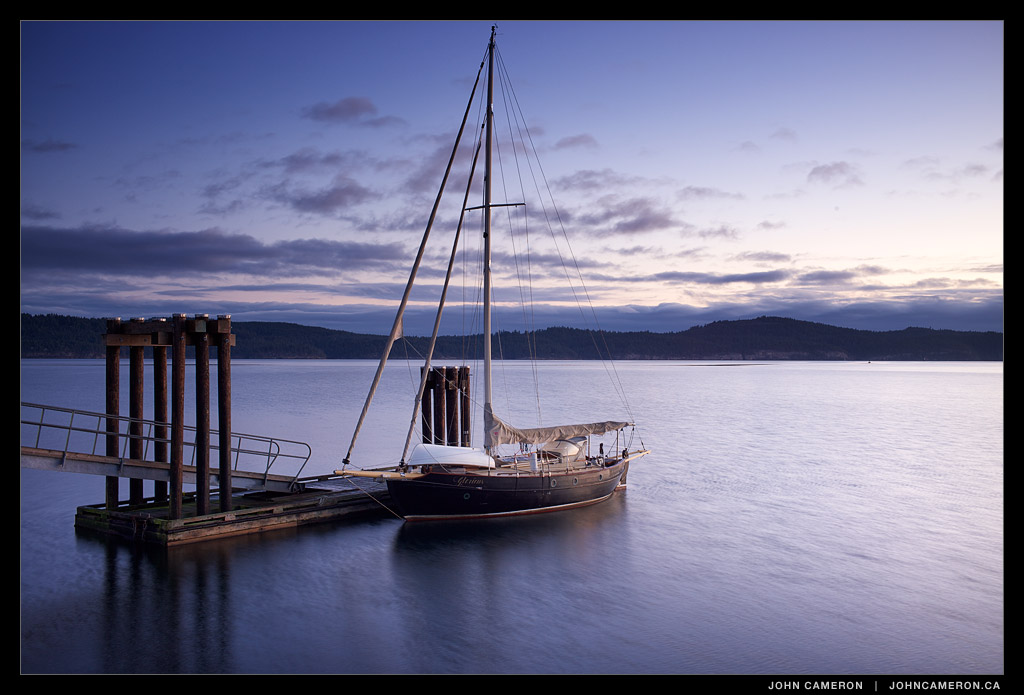 Winter cruising sailboat overnights at Fernwood Dock