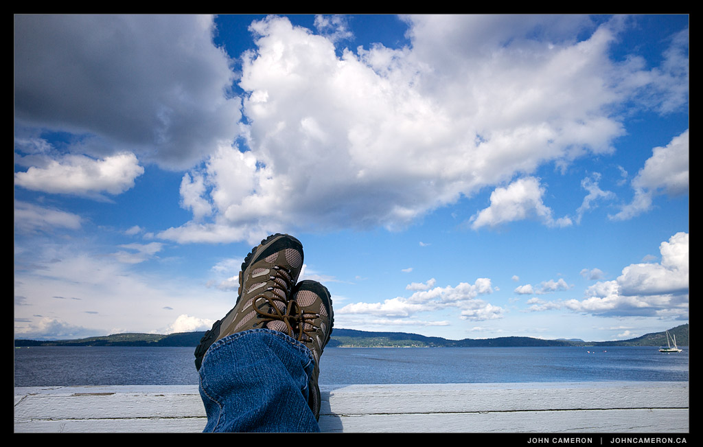 Feet at the Salt Spring Ferry