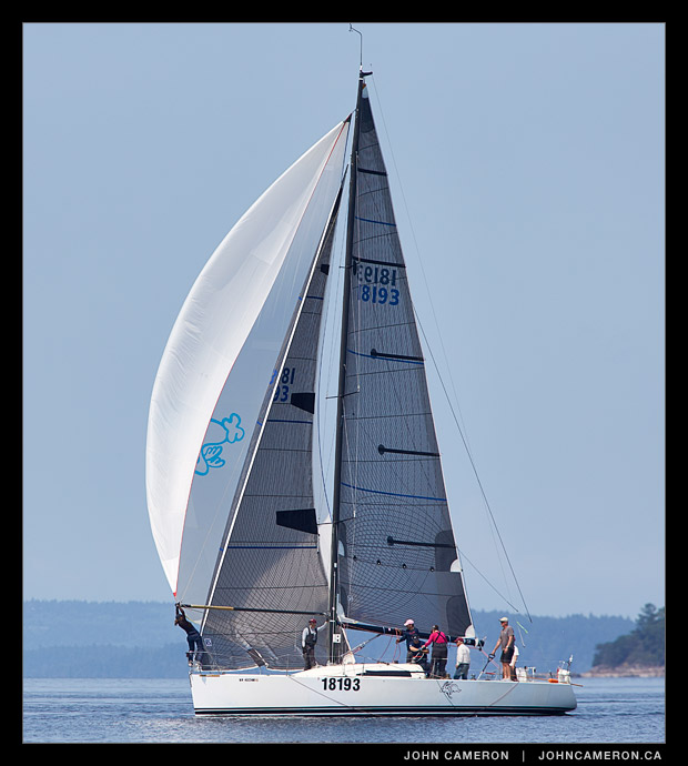 Tricky spinnaker work at the bow.
