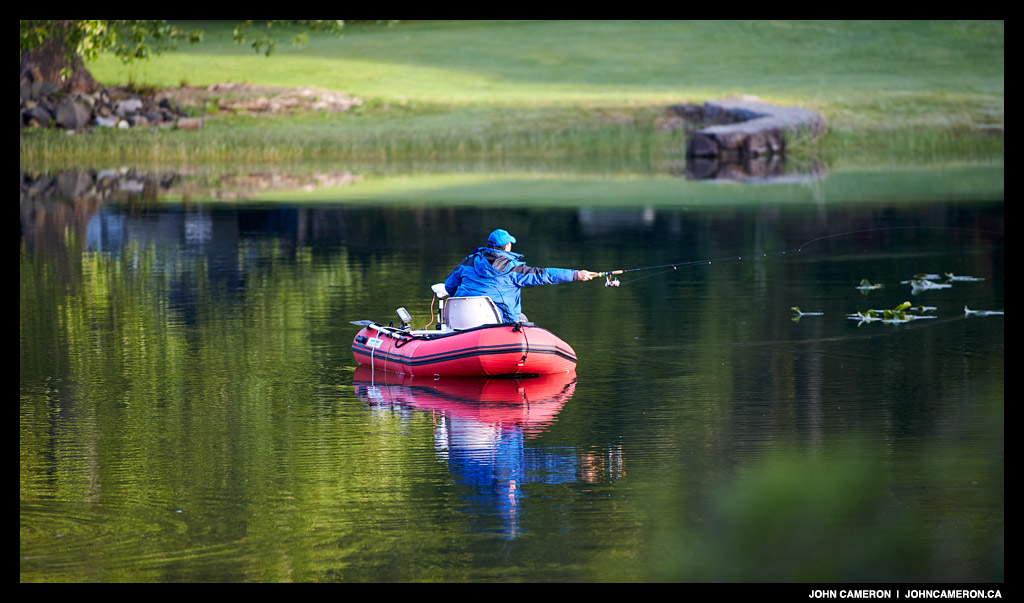 Fishing on St. Mary Lake, Salt Spring Island