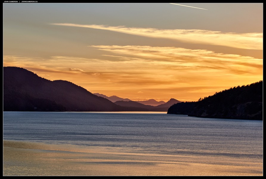 Sunset from East  Point, Saturna Island